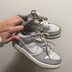 Nike Kids Gray and White Sneakers